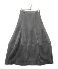 UN3D.（アンスリード）の古着「DOUBLE FACE MESH COCOON SKIRT メッシュコクーンスカート」｜グレー