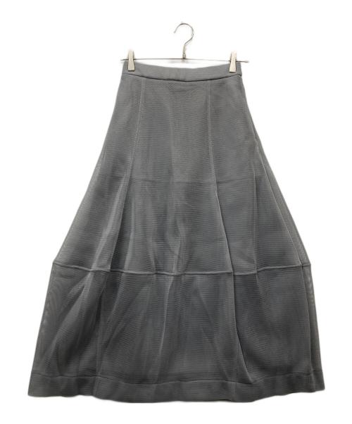 UN3D.（アンスリード）UN3D. (アンスリード) DOUBLE FACE MESH COCOON SKIRT メッシュコクーンスカート グレー サイズ:36 未使用品の古着・服飾アイテム