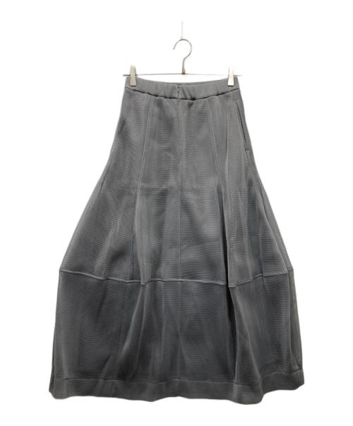 UN3D.（アンスリード）UN3D. (アンスリード) DOUBLE FACE MESH COCOON SKIRT メッシュコクーンスカート グレー サイズ:36 未使用品の古着・服飾アイテム
