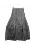 UN3D. (アンスリード) DOUBLE FACE MESH COCOON SKIRT メッシュコクーンスカート グレー サイズ:36 未使用品：10000円