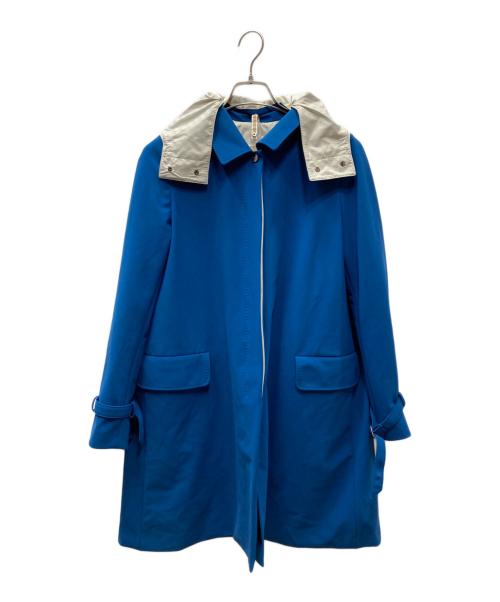 MaxMara city（マックスマーラシティー）MaxMara city (マックスマーラシティー) フード付コート ブルー サイズ:40の古着・服飾アイテム