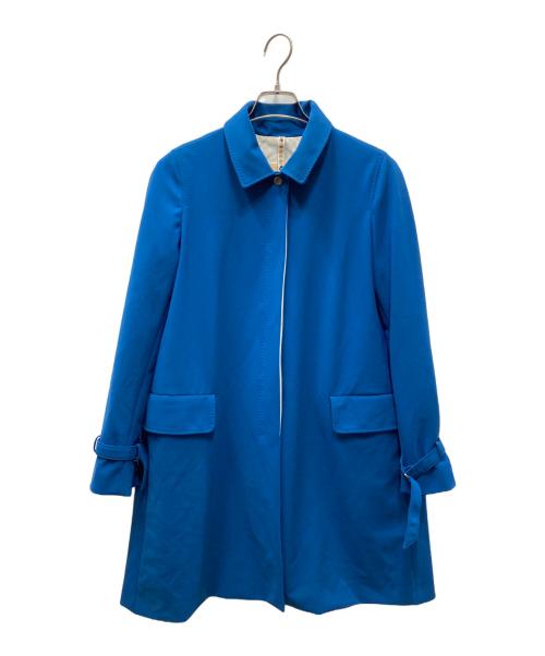 MaxMara city（マックスマーラシティー）MaxMara city (マックスマーラシティー) フード付コート ブルー サイズ:40の古着・服飾アイテム