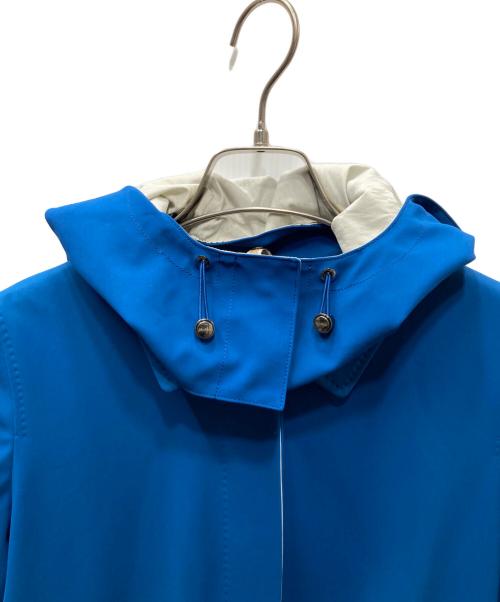 MaxMara city（マックスマーラシティー）MaxMara city (マックスマーラシティー) フード付コート ブルー サイズ:40の古着・服飾アイテム
