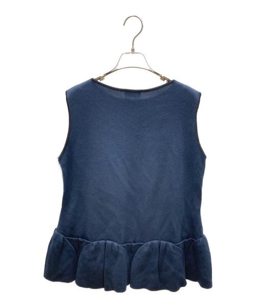 BALLSEY（ボールジィ）BALLSEY (ボールジィ) ミラノリブ タックヘムノースリーブプルオーバー ネイビー サイズ:SIZE Sの古着・服飾アイテム