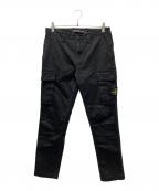 STONE ISLANDストーンアイランド）の古着「ガーメントダイ コットンストレッチ テーパードカーゴパンツ」｜ブラック