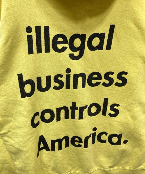 SUPREME（シュプリーム）Supreme (シュプリーム) illegal Business Hooded Sweatshirt パーカー イエロー サイズ:Lの古着・服飾アイテム