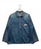 HUMAN MADEヒューマンメイド）の古着「Denim Workshirt Indigo プルオーバー デニムワークシャツ」｜ブルー