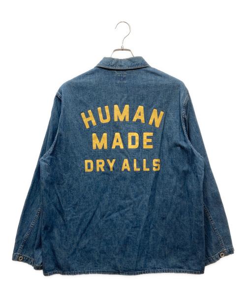 HUMAN MADE（ヒューマンメイド）HUMAN MADE (ヒューマンメイド) Denim Workshirt Indigo プルオーバー デニムワークシャツ ブルー サイズ:XLの古着・服飾アイテム