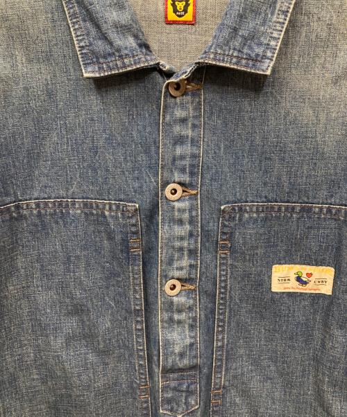HUMAN MADE（ヒューマンメイド）HUMAN MADE (ヒューマンメイド) Denim Workshirt Indigo プルオーバー デニムワークシャツ ブルー サイズ:XLの古着・服飾アイテム