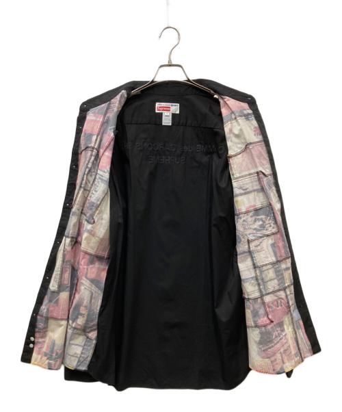 COMME des GARCONS SHIRT（コムデギャルソンシャツ）COMME des GARCONS SHIRT SUPREME (シュプリーム) 18AW Cotton Patchwork Button Up Shirt コットンパッチワークシャツ ブラック×レッド サイズ:Xの古着・服飾アイテム