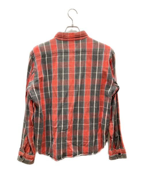 TENDERLOIN（テンダーロイン）TENDERLOIN (テンダーロイン) フランネルチェックシャツ レッド×グレー サイズ:Mの古着・服飾アイテム
