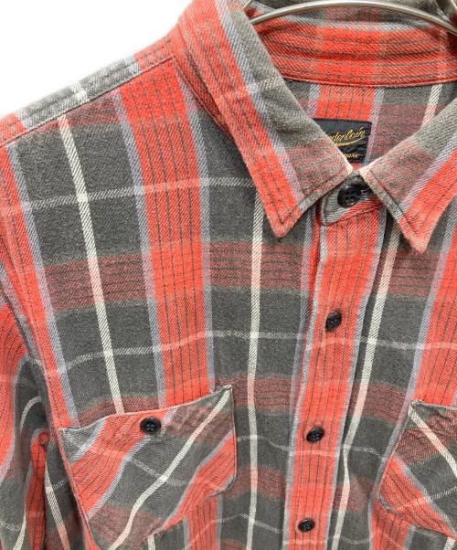 TENDERLOIN（テンダーロイン）TENDERLOIN (テンダーロイン) フランネルチェックシャツ レッド×グレー サイズ:Mの古着・服飾アイテム