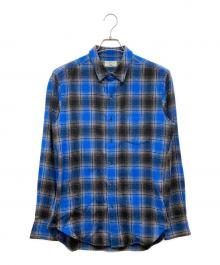 Rags McGREGOR（ラグスマックレガー）の古着「ORIGINAL CHECK SMALL COLLAR SHIRT チェックスモールカラーシャツ」｜ブルー×ブラック