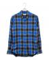 Rags McGREGOR（ラグスマックレガー）の古着「ORIGINAL CHECK SMALL COLLAR SHIRT チェックスモールカラーシャツ」｜ブルー×ブラック
