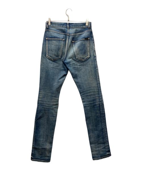 Saint Laurent Paris（サンローランパリ）Saint Laurent Paris (サンローランパリ) D24 ヴィンテージ加工 スキニーデニムパンツ ブルー サイズ:27の古着・服飾アイテム