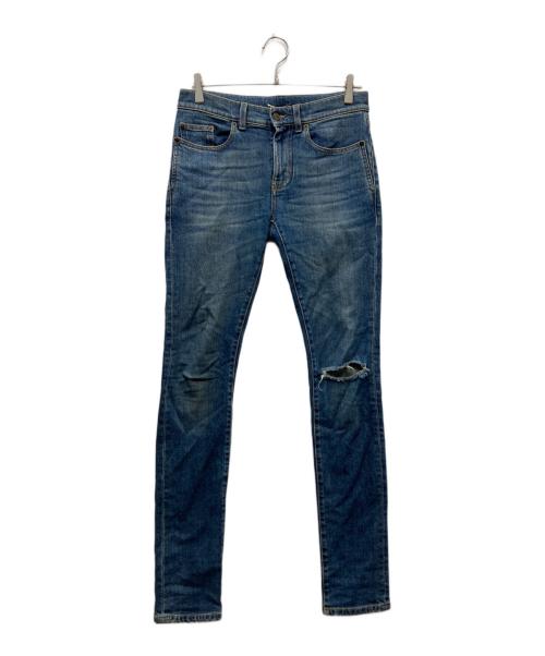 Saint Laurent Paris（サンローランパリ）Saint Laurent Paris (サンローランパリ) D02 ダメージ加工 スキニーデニムパンツ インディゴ サイズ:27の古着・服飾アイテム