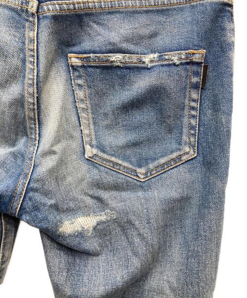 Saint Laurent Paris（サンローランパリ）Saint Laurent Paris (サンローランパリ) D02 ダメージ加工スキニーデニムパンツ ブルー サイズ:28の古着・服飾アイテム