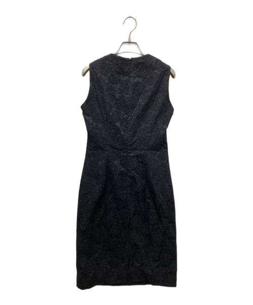 CELINE（セリーヌ）CELINE (セリーヌ) ジャガード ノースリーブワンピース ブラック サイズ:36の古着・服飾アイテム