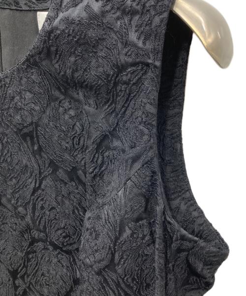 CELINE（セリーヌ）CELINE (セリーヌ) ジャガード ノースリーブワンピース ブラック サイズ:36の古着・服飾アイテム