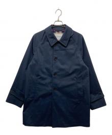 MACKINTOSH PHILOSOPHY（マッキントッシュ フィロソフィー）の古着「WELBURY ピーチスキンスパンツイル ステンカラーコート」｜ネイビー
