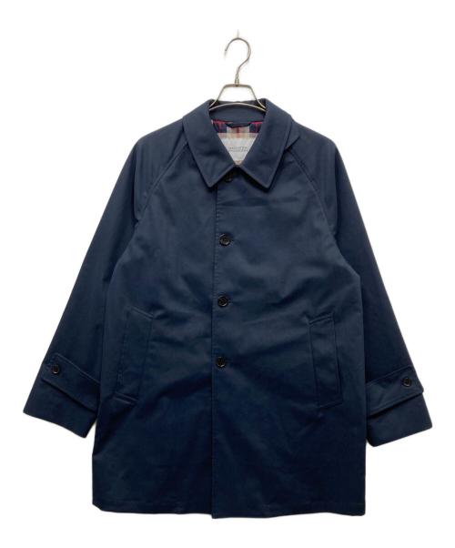 MACKINTOSH PHILOSOPHY（マッキントッシュ フィロソフィー）MACKINTOSH PHILOSOPHY (マッキントッシュ フィロソフィー) WELBURY ピーチスキンスパンツイル ステンカラーコート ネイビー サイズ:40の古着・服飾アイテム