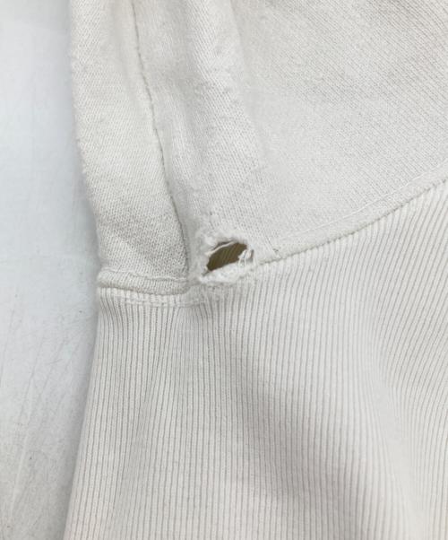 Ron Herman（ロンハーマン）Ron Herman (ロンハーマン) ダメージパーカー ホワイト サイズ:Mの古着・服飾アイテム