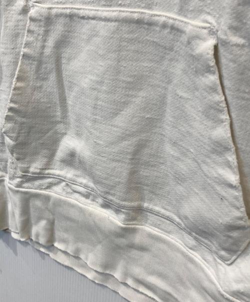 Ron Herman（ロンハーマン）Ron Herman (ロンハーマン) ダメージパーカー ホワイト サイズ:Mの古着・服飾アイテム