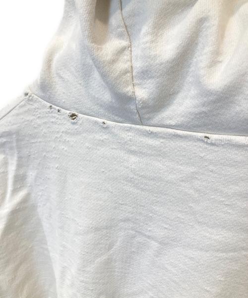 Ron Herman（ロンハーマン）Ron Herman (ロンハーマン) ダメージパーカー ホワイト サイズ:Mの古着・服飾アイテム