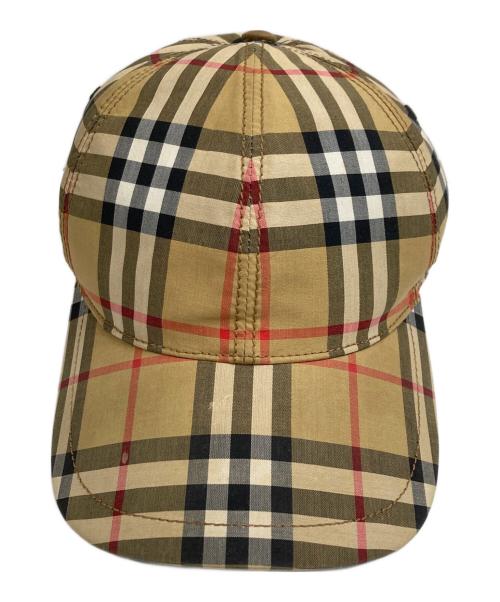 BURBERRY（バーバリー）BURBERRY (バーバリー) ノバチェックキャップ ベージュ×ブラックの古着・服飾アイテム