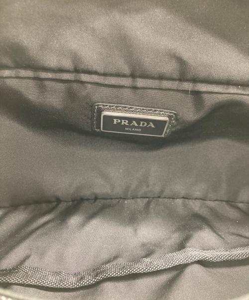 PRADA（プラダ）PRADA (プラダ) プレート ナイロンウエストバッグ ブラックの古着・服飾アイテム