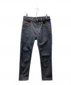 sacaiサカイ）の古着「Slim Tapered Denim Pants ベルテッド スリム テーパード デニムパンツ」｜インディゴ