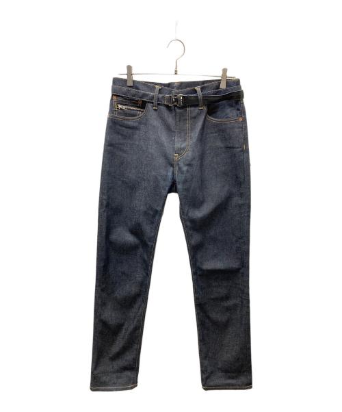 sacai（サカイ）sacai (サカイ) Slim Tapered Denim Pants ベルテッド スリム テーパード デニムパンツ インディゴ サイズ:SIZE 2の古着・服飾アイテム