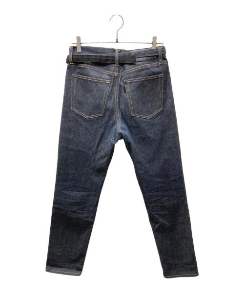 sacai（サカイ）sacai (サカイ) Slim Tapered Denim Pants ベルテッド スリム テーパード デニムパンツ インディゴ サイズ:SIZE 2の古着・服飾アイテム