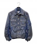sacai×A.P.C.サカイ×アーペーセー）の古着「eimi denim jacket ドッキング再構築デニムジャケット」｜インディゴ×ネイビー