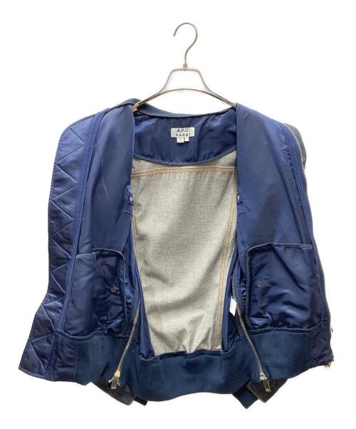 sacai（サカイ）sacai (サカイ) A.P.C. (アーペーセー) eimi denim jacket ドッキング再構築デニムジャケット インディゴ×ネイビー サイズ:SIZE XXSの古着・服飾アイテム