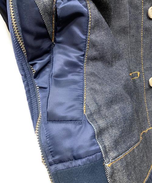 sacai（サカイ）sacai (サカイ) A.P.C. (アーペーセー) eimi denim jacket ドッキング再構築デニムジャケット インディゴ×ネイビー サイズ:SIZE XXSの古着・服飾アイテム