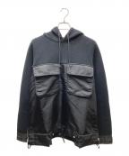 sacaiサカイ）の古着「18AW Sponge Sweat Hoodie スポンジスウェットパーカー」｜ネイビー