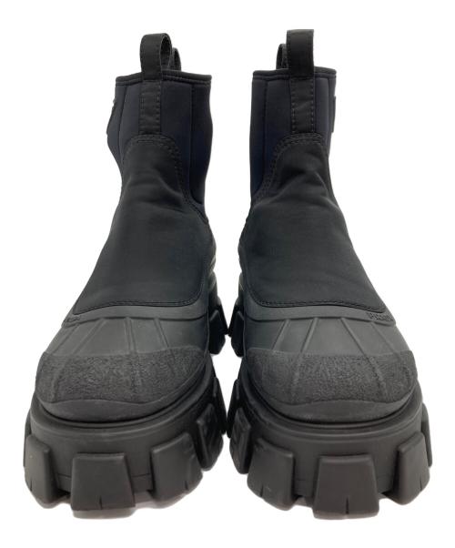 PRADA（プラダ）PRADA (プラダ) 22AW Re-Nylon モノリス リナイロン ギャバジン サイドゴアブーツ ブラック サイズ:7.5の古着・服飾アイテム