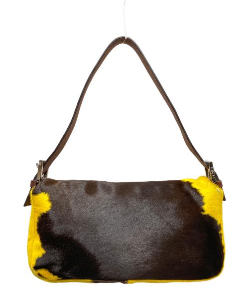 FENDI（フェンディ）FENDI (フェンディ) ハラコマンマバケット イエロー×ブラウンの古着・服飾アイテム