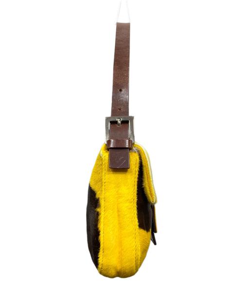 FENDI（フェンディ）FENDI (フェンディ) ハラコマンマバケット イエロー×ブラウンの古着・服飾アイテム