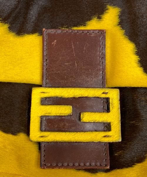 FENDI（フェンディ）FENDI (フェンディ) ハラコマンマバケット イエロー×ブラウンの古着・服飾アイテム