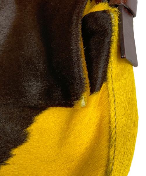 FENDI（フェンディ）FENDI (フェンディ) ハラコマンマバケット イエロー×ブラウンの古着・服飾アイテム