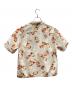 KANEKO ISAO (カネコ イサオ) 開襟シャツ ホワイト×レッド サイズ:XL：9000円