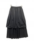 nagonstansナゴンスタンス）の古着「layered skirt レイヤードスカート」｜ブラック