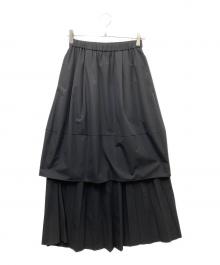 nagonstans（ナゴンスタンス）の古着「layered skirt レイヤードスカート」｜ブラック
