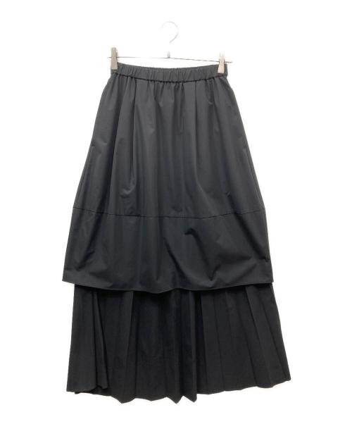 nagonstans（ナゴンスタンス）nagonstans (ナゴンスタンス) layered skirt レイヤードスカート ブラック サイズ:Mの古着・服飾アイテム