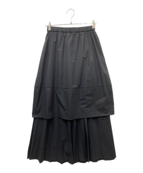 nagonstans（ナゴンスタンス）nagonstans (ナゴンスタンス) layered skirt レイヤードスカート ブラック サイズ:Mの古着・服飾アイテム