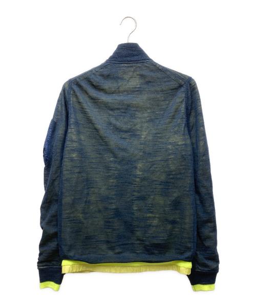 sacai（サカイ）sacai (サカイ) ニット切替ブルゾン ネイビー サイズ:2の古着・服飾アイテム
