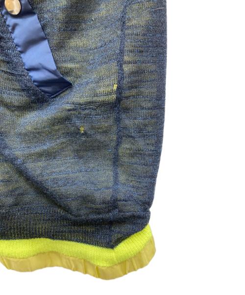 sacai（サカイ）sacai (サカイ) ニット切替ブルゾン ネイビー サイズ:2の古着・服飾アイテム