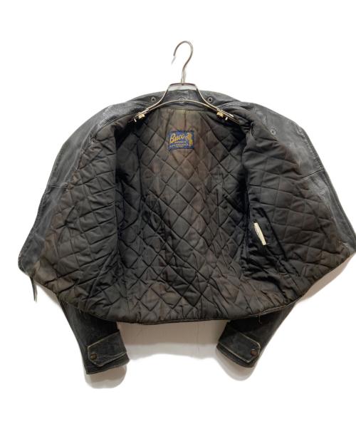 Buco（ブコ）Buco (ブコ) 50's 青タグ HORSEHIDE ダブルレザーライダース ジャケット ブラック サイズ:表記無しの古着・服飾アイテム